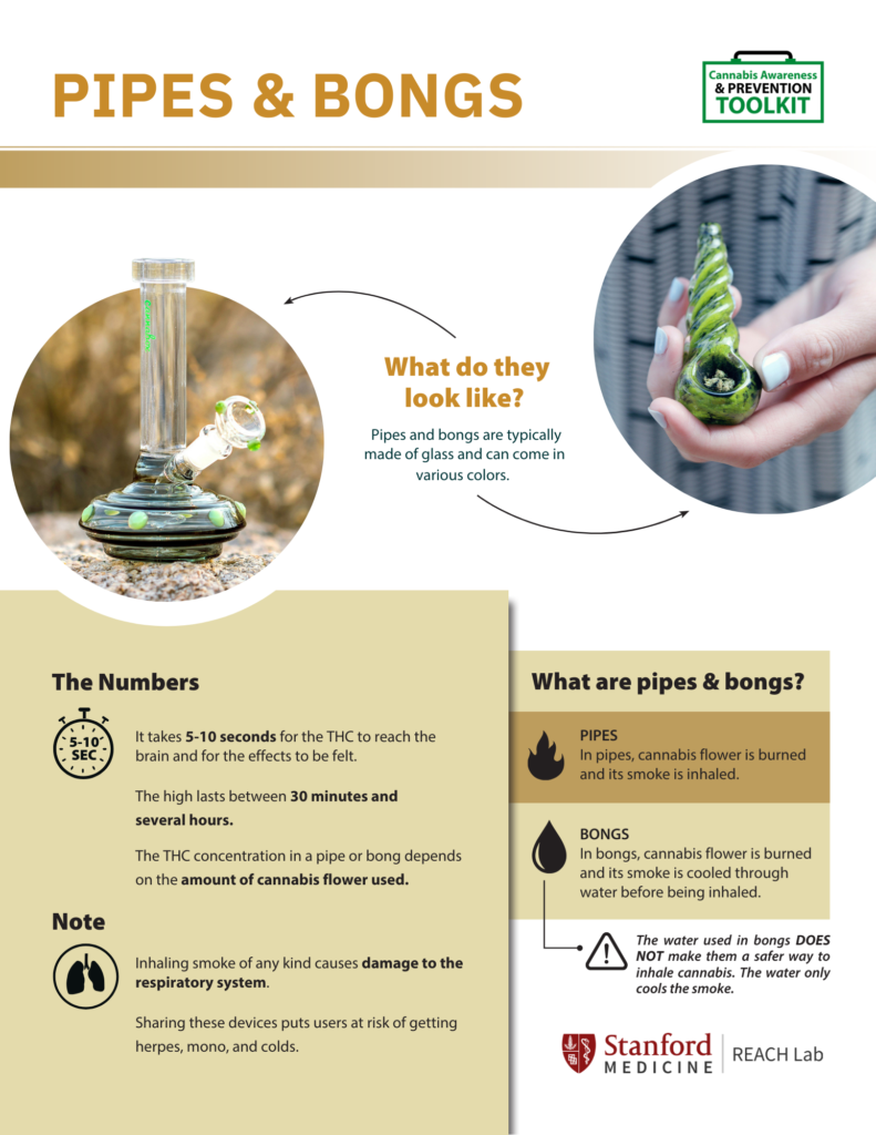 THC Pipes & Bongs Information sheet, click for more information